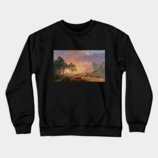 The Oregon Trail by Albert Bierstadt Crewneck Sweatshirt